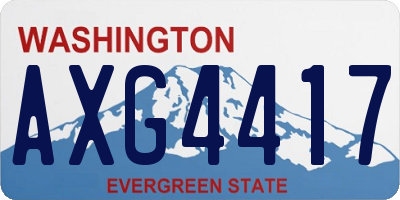 WA license plate AXG4417