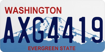 WA license plate AXG4419