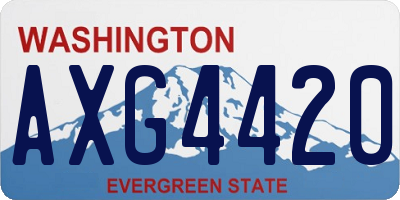 WA license plate AXG4420