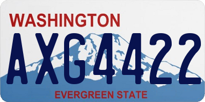 WA license plate AXG4422