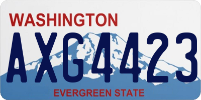 WA license plate AXG4423