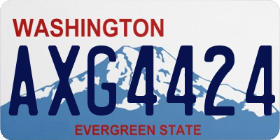 WA license plate AXG4424