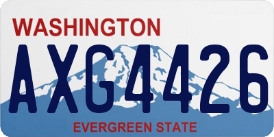 WA license plate AXG4426