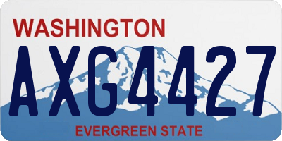 WA license plate AXG4427