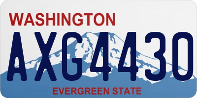 WA license plate AXG4430