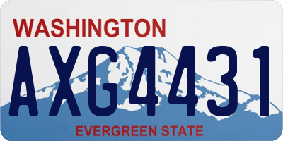 WA license plate AXG4431