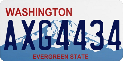 WA license plate AXG4434