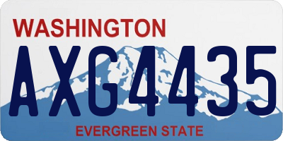 WA license plate AXG4435