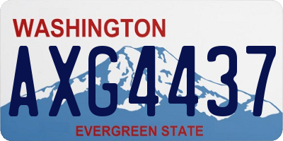 WA license plate AXG4437