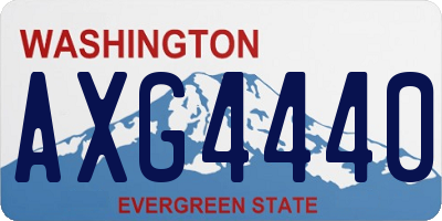 WA license plate AXG4440