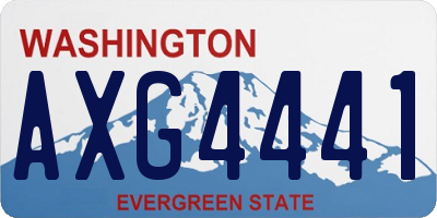 WA license plate AXG4441