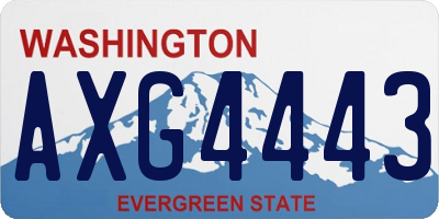 WA license plate AXG4443