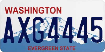 WA license plate AXG4445