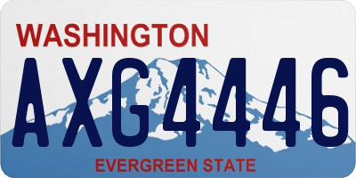 WA license plate AXG4446