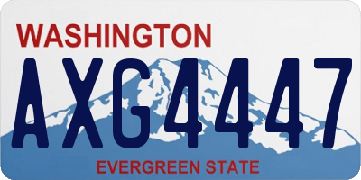 WA license plate AXG4447