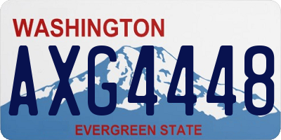 WA license plate AXG4448