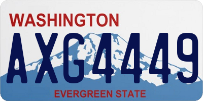WA license plate AXG4449
