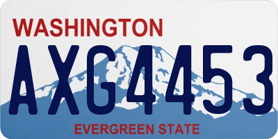 WA license plate AXG4453
