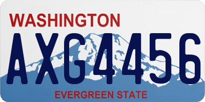 WA license plate AXG4456
