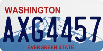 WA license plate AXG4457