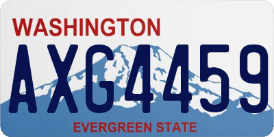 WA license plate AXG4459