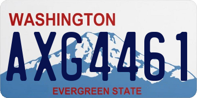 WA license plate AXG4461