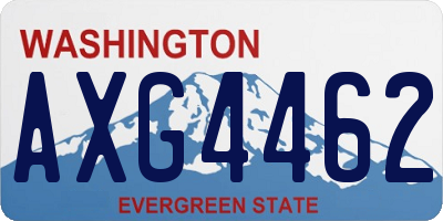 WA license plate AXG4462