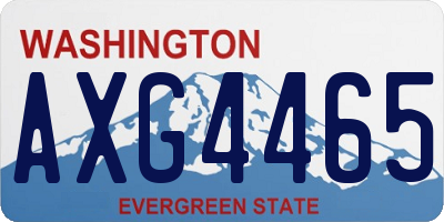 WA license plate AXG4465