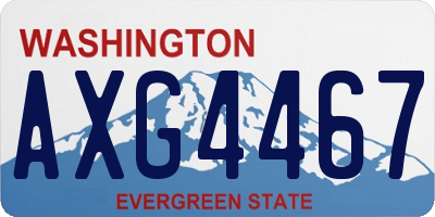 WA license plate AXG4467