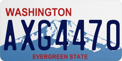 WA license plate AXG4470