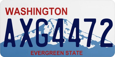 WA license plate AXG4472