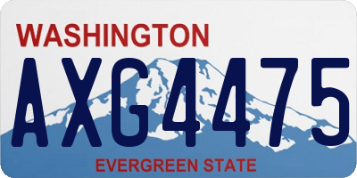 WA license plate AXG4475