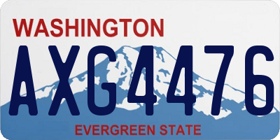WA license plate AXG4476