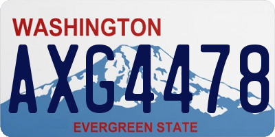 WA license plate AXG4478