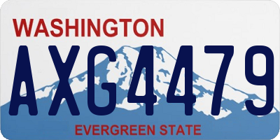 WA license plate AXG4479