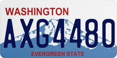 WA license plate AXG4480