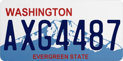 WA license plate AXG4487