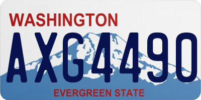 WA license plate AXG4490