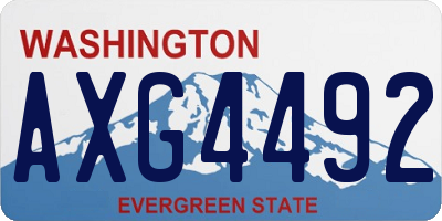 WA license plate AXG4492