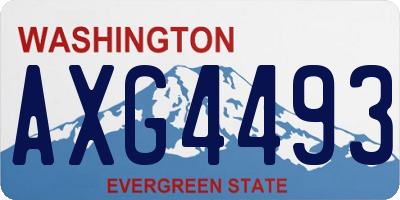 WA license plate AXG4493