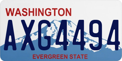 WA license plate AXG4494