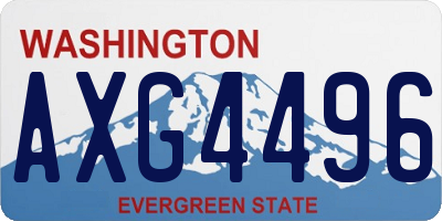 WA license plate AXG4496