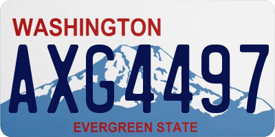 WA license plate AXG4497