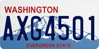 WA license plate AXG4501