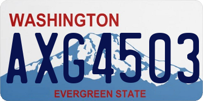 WA license plate AXG4503