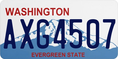WA license plate AXG4507
