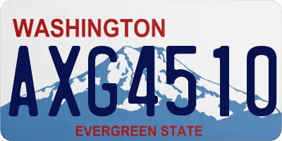 WA license plate AXG4510