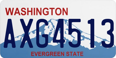 WA license plate AXG4513