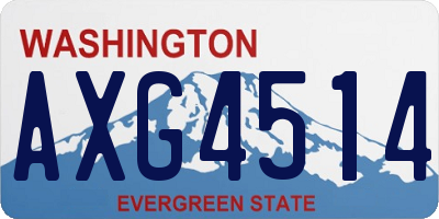 WA license plate AXG4514