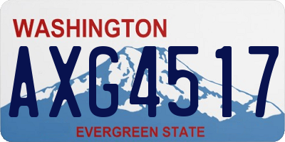 WA license plate AXG4517